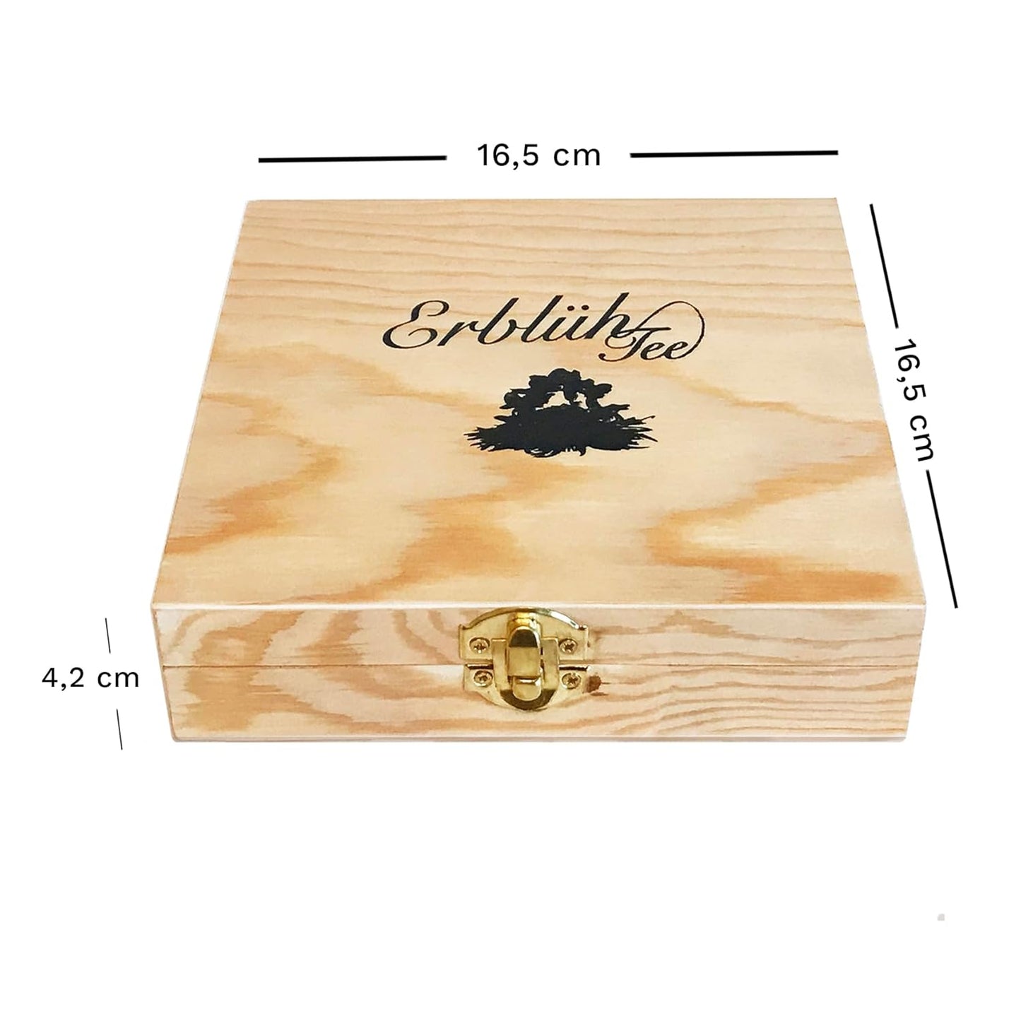 Creano Flowering Abloom Tea - Blooming Gift Set in Stylish Wooden Box, 12Pcs
