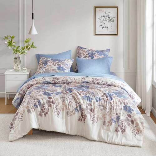 An elegant watercolor floral design with coordinated patterns